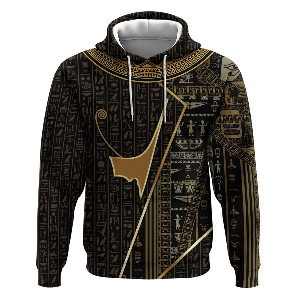 Egypt Deshret Crown Hoodie Ancient Mythology Pharaoh With Pschent