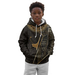 Egypt Deshret Crown Kid Hoodie Ancient Mythology Pharaoh With Pschent