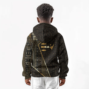 Egypt Deshret Crown Kid Hoodie Ancient Mythology Pharaoh With Pschent