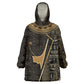 Egypt Deshret Crown Kid Wearable Blanket Hoodie Ancient Mythology Pharaoh With Pschent