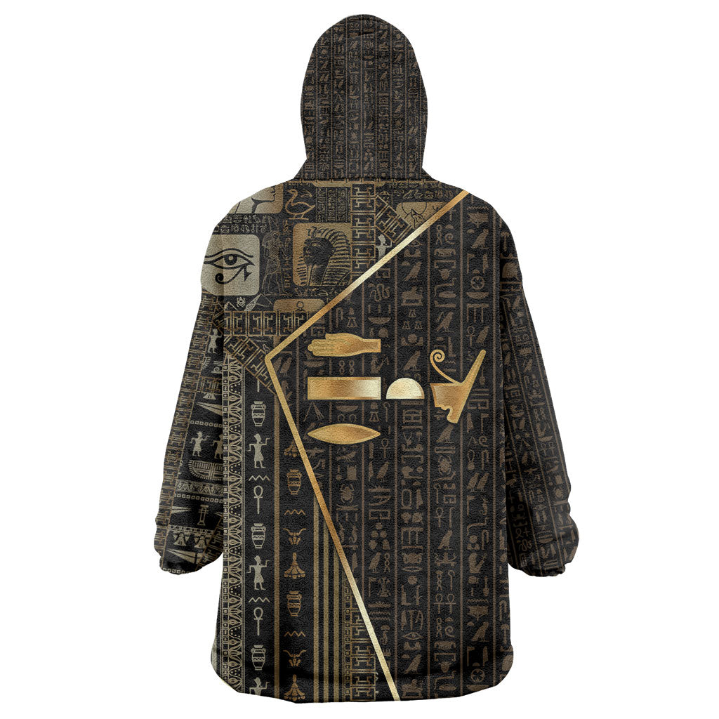 Egypt Deshret Crown Kid Wearable Blanket Hoodie Ancient Mythology Pharaoh With Pschent