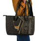Egypt Deshret Crown Leather Tote Bag Ancient Mythology Pharaoh With Pschent
