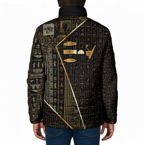 Egypt Deshret Crown Padded Jacket Ancient Mythology Pharaoh With Pschent