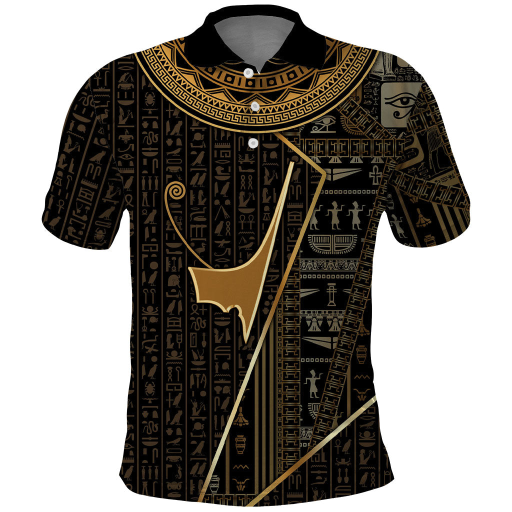 Egypt Deshret Crown Polo Shirt Ancient Mythology Pharaoh With Pschent