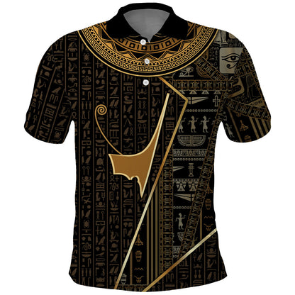 Egypt Deshret Crown Polo Shirt Ancient Mythology Pharaoh With Pschent