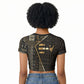 Egypt Deshret Crown Raglan Cropped T shirt Ancient Mythology Pharaoh With Pschent