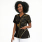 Egypt Deshret Crown Scrub Top Ancient Mythology Pharaoh With Pschent