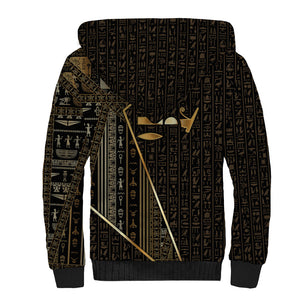 Egypt Deshret Crown Sherpa Hoodie Ancient Mythology Pharaoh With Pschent