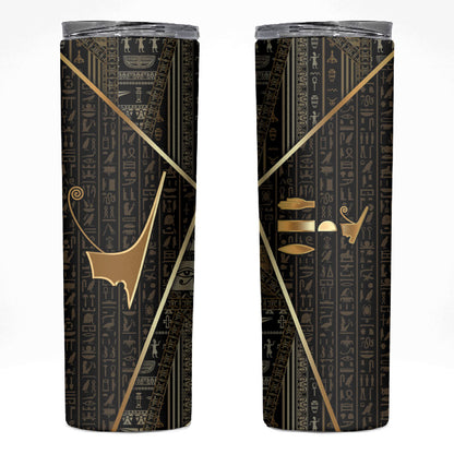 Egypt Deshret Crown Skinny Tumbler Ancient Mythology Pharaoh With Pschent