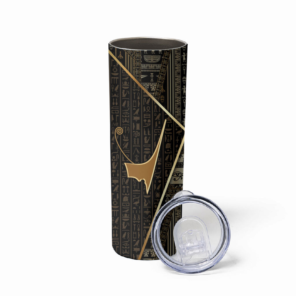Egypt Deshret Crown Skinny Tumbler Ancient Mythology Pharaoh With Pschent