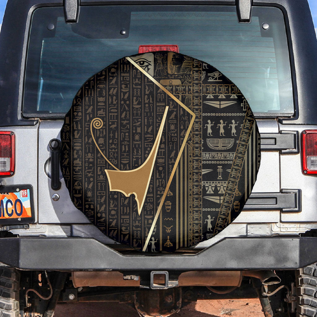 Egypt Deshret Crown Spare Tire Cover Ancient Mythology Pharaoh With Pschent