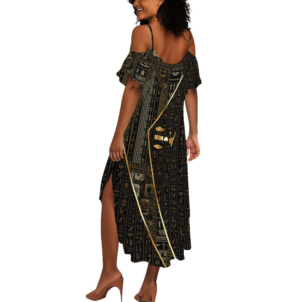 Egypt Deshret Crown Summer Maxi Dress Ancient Mythology Pharaoh With Pschent