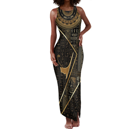 Egypt Deshret Crown Tank Maxi Dress Ancient Mythology Pharaoh With Pschent