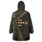 Egypt Deshret Crown Wearable Blanket Hoodie Ancient Mythology Pharaoh With Pschent