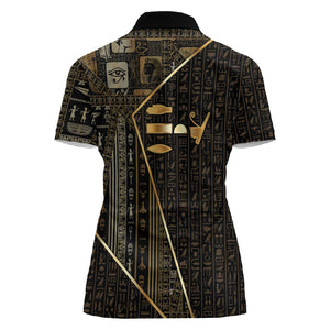 Egypt Deshret Crown Women Polo Shirt Ancient Mythology Pharaoh With Pschent