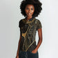 Egypt Deshret Crown Women Polo Shirt Ancient Mythology Pharaoh With Pschent