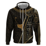 Egypt Deshret Crown Zip Hoodie Ancient Mythology Pharaoh With Pschent