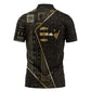Egypt Deshret Crown Zipper Polo Shirt Ancient Mythology Pharaoh With Pschent