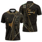 Egypt Deshret Crown Zipper Polo Shirt Ancient Mythology Pharaoh With Pschent