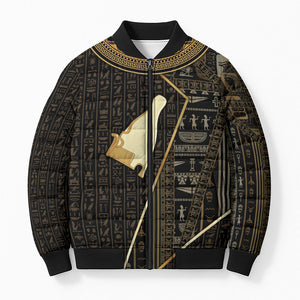 Egypt Hedjet Crown Bomber Puffer Jacket Ancient Mythology Upper Pharaoh