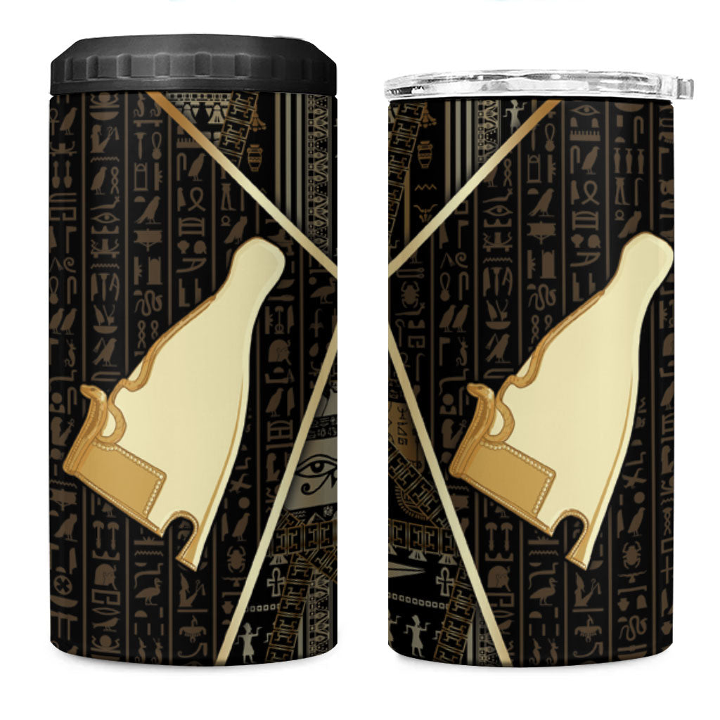 Egypt Hedjet Crown 4 in 1 Can Cooler Tumbler Ancient Mythology Upper Pharaoh