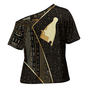 Egypt Hedjet Crown Cross Shoulder Shirt Ancient Mythology Upper Pharaoh