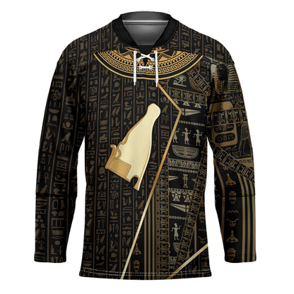 Egypt Hedjet Crown Hockey Jersey Ancient Mythology Upper Pharaoh