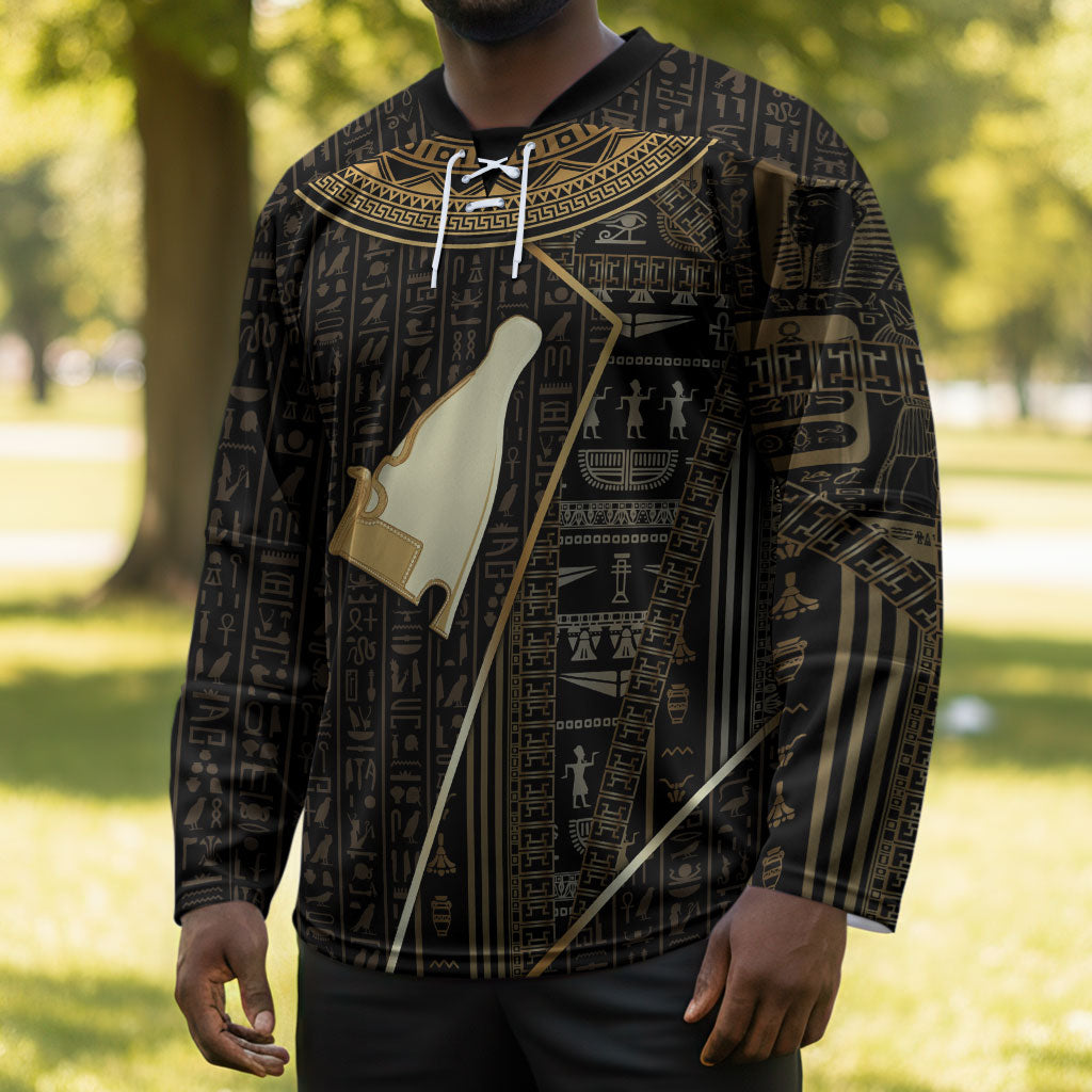 Egypt Hedjet Crown Hockey Jersey Ancient Mythology Upper Pharaoh