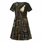 Egypt Hedjet Crown Kid Short Sleeve Dress Ancient Mythology Upper Pharaoh