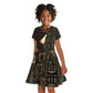 Egypt Hedjet Crown Kid Short Sleeve Dress Ancient Mythology Upper Pharaoh