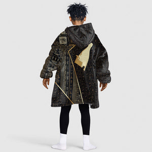 Egypt Hedjet Crown Kid Wearable Blanket Hoodie Ancient Mythology Upper Pharaoh