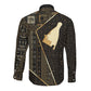 Egypt Hedjet Crown Long Sleeve Button Shirt Ancient Mythology Upper Pharaoh