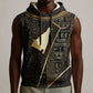 Egypt Hedjet Crown Sleeveless Hoodie Ancient Mythology Upper Pharaoh