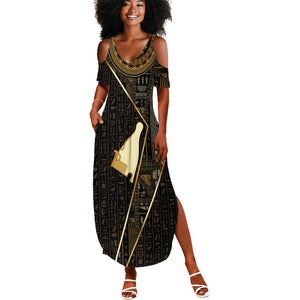Egypt Hedjet Crown Summer Maxi Dress Ancient Mythology Upper Pharaoh