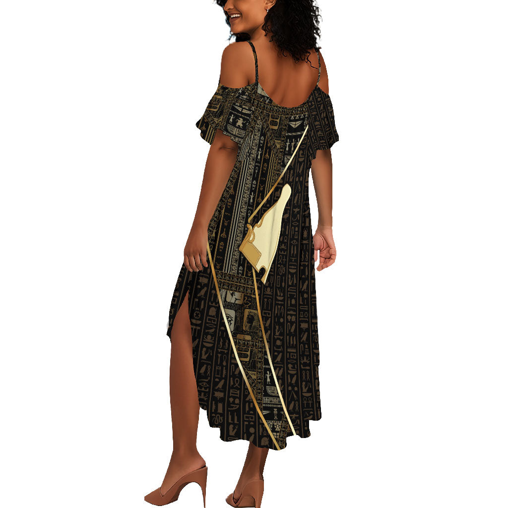Egypt Hedjet Crown Summer Maxi Dress Ancient Mythology Upper Pharaoh