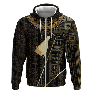 Egypt Hedjet Crown Zip Hoodie Ancient Mythology Upper Pharaoh