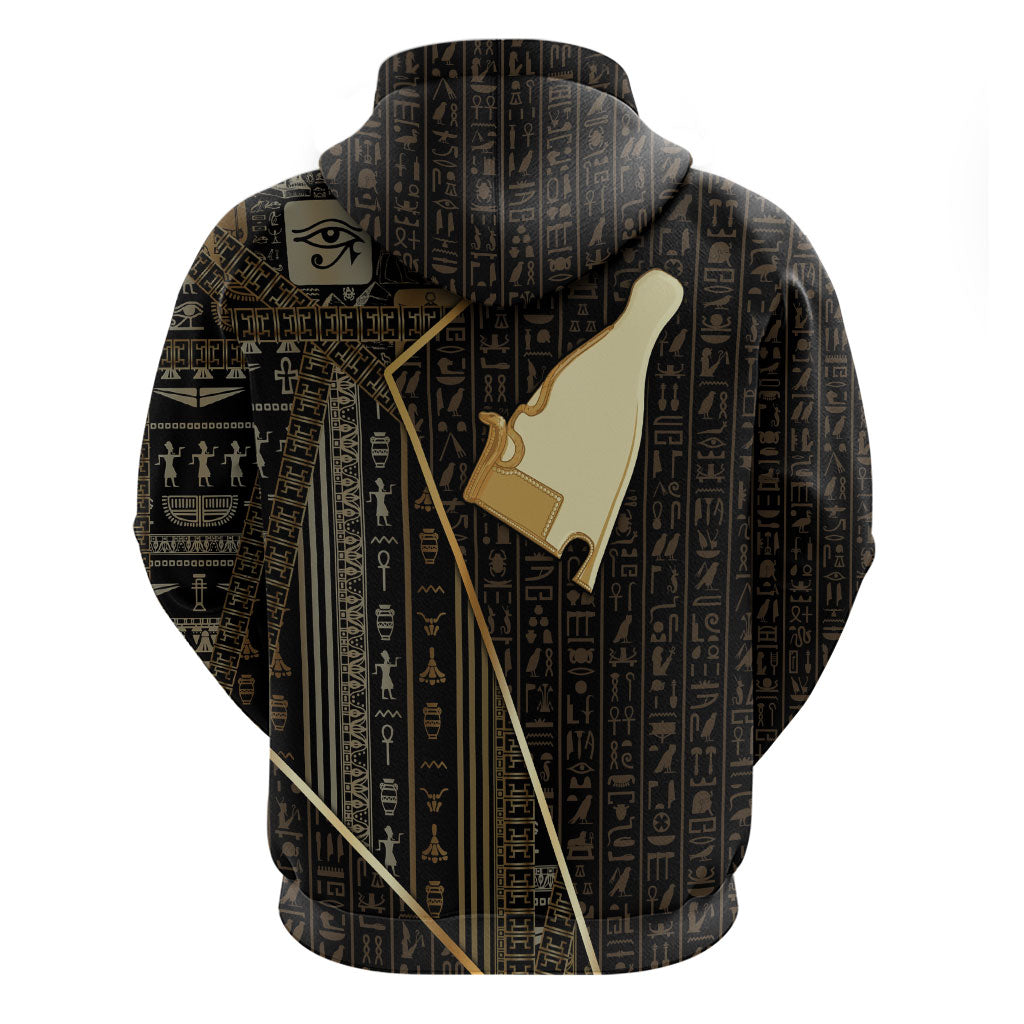 Egypt Hedjet Crown Zip Hoodie Ancient Mythology Upper Pharaoh