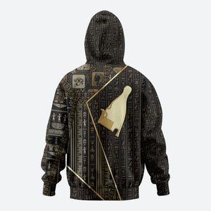 Egypt Hedjet Crown Zip Hoodie Ancient Mythology Upper Pharaoh