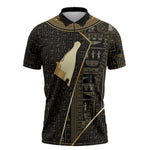 Egypt Hedjet Crown Zipper Polo Shirt Ancient Mythology Upper Pharaoh