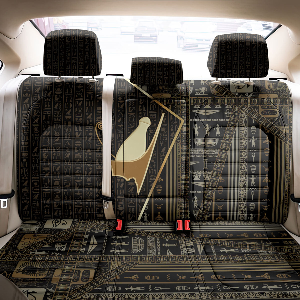Egypt Pschent Crown Back Car Seat Cover Ancient Mythology Unified Pharaoh