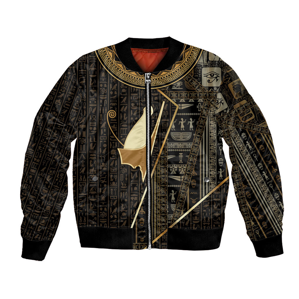 Egypt Pschent Crown Bomber Jacket Ancient Mythology Unified Pharaoh