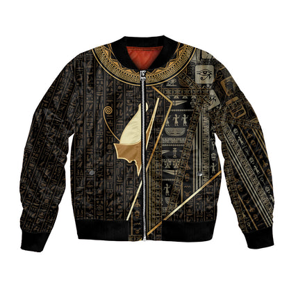 Egypt Pschent Crown Bomber Jacket Ancient Mythology Unified Pharaoh