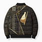 Egypt Pschent Crown Bomber Puffer Jacket Ancient Mythology Unified Pharaoh