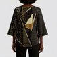 Egypt Pschent Crown Kimono Sleeve Blouse Ancient Mythology Unified Pharaoh