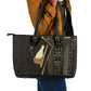 Egypt Pschent Crown Leather Tote Bag Ancient Mythology Unified Pharaoh