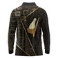 Egypt Pschent Crown Long Sleeve Polo Shirt Ancient Mythology Unified Pharaoh