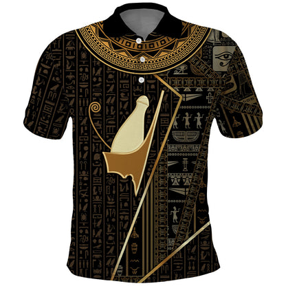 Egypt Pschent Crown Polo Shirt Ancient Mythology Unified Pharaoh