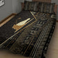 Egypt Pschent Crown Quilt Bed Set Ancient Mythology Unified Pharaoh