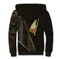 Egypt Pschent Crown Sherpa Hoodie Ancient Mythology Unified Pharaoh