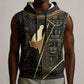 Egypt Pschent Crown Sleeveless Hoodie Ancient Mythology Unified Pharaoh